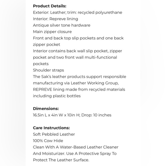 The Sak Bolinas Satchel Handbag, Sage Green Leather/Brown Leather Handles - Picture 16 of 16